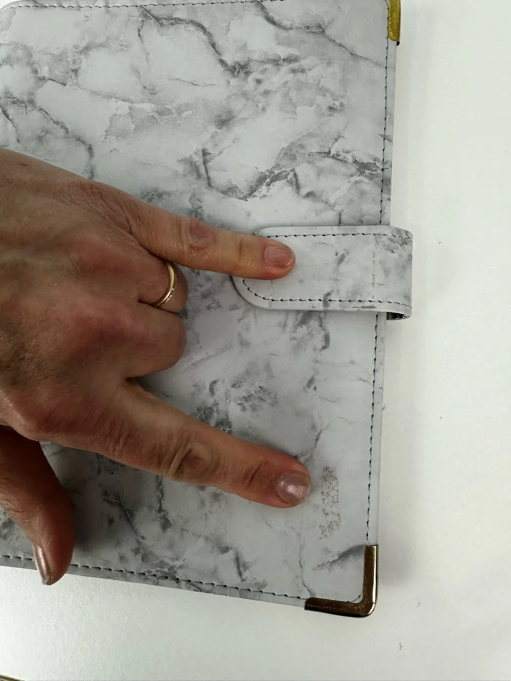 Classy Coo A5 Gray Marble Soft Faux Leather Notebook Binder 6 Rings